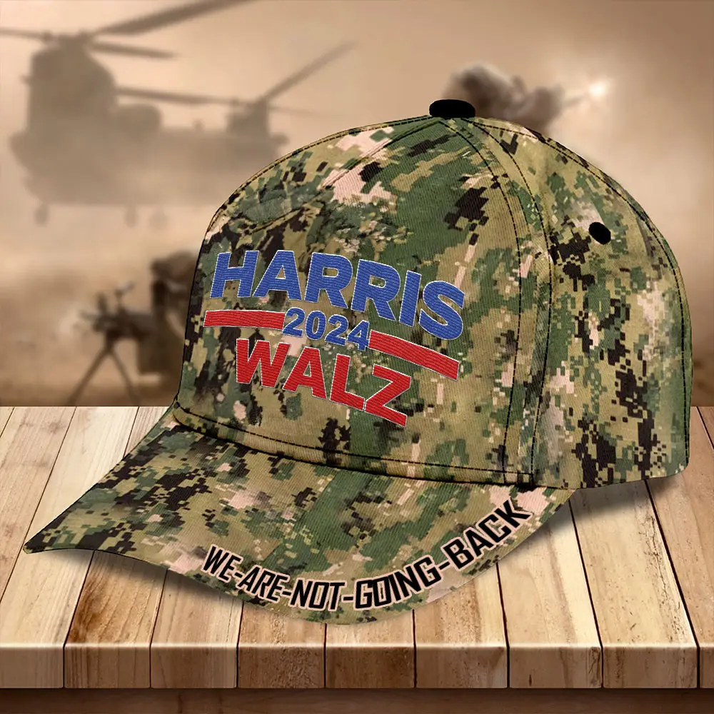 Harris Walz 2024 We Are Not Going Back Hat Harris Walz Campaign Camo Hat Gifts For Son Harris Walz 2024 We Are Not Going Back Hat Harris Walz Campaign Camo Hat Gifts For Son - Image 1