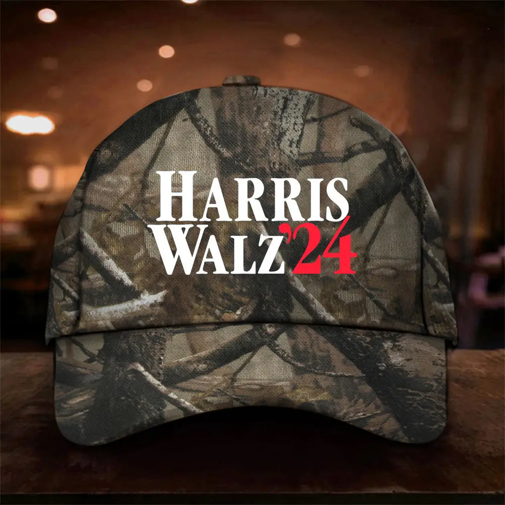 Harris Walz 24 Camo Hat Harris Merch President Campaign Cap Gifts For Boyfriend