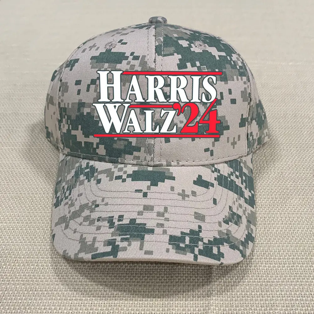 Harris Walz 24 Camo Hat Kamala Merch President Campaign Hat Gifts For Papa