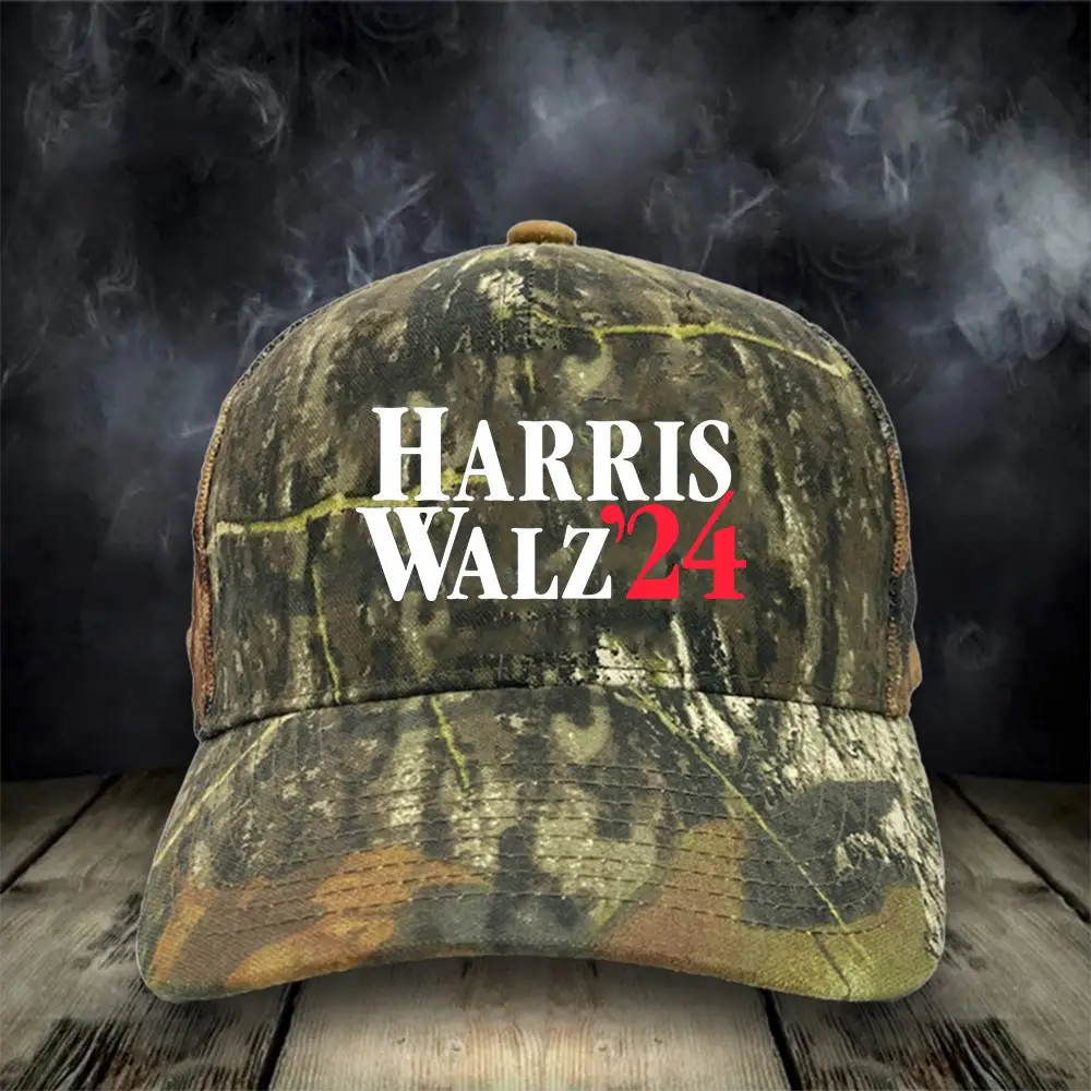 Harris Walz 24 Camo Hat Support Democrat Political Campaign Cap Harris Walz Store