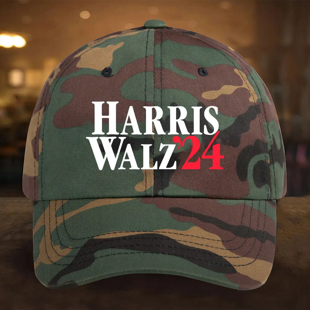 Harris Walz 24 Hat Harris Walz Merch Support Democrat Camo Cap Gifts For Daddy