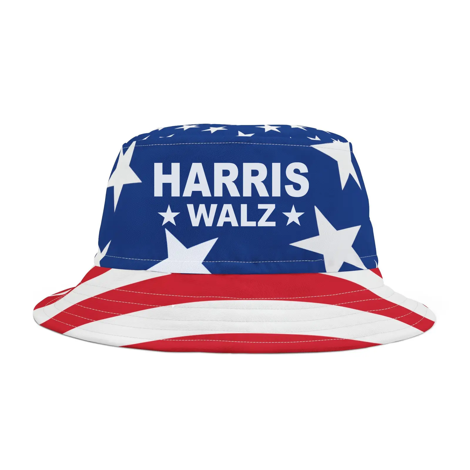 Harris Walz '24 USA Flag Bucket Hat Vote Democrat Lady Gifts For Supporters Harris Walz '24 USA Flag Bucket Hat Vote Democrat Lady Gifts For Supporters - Image 1