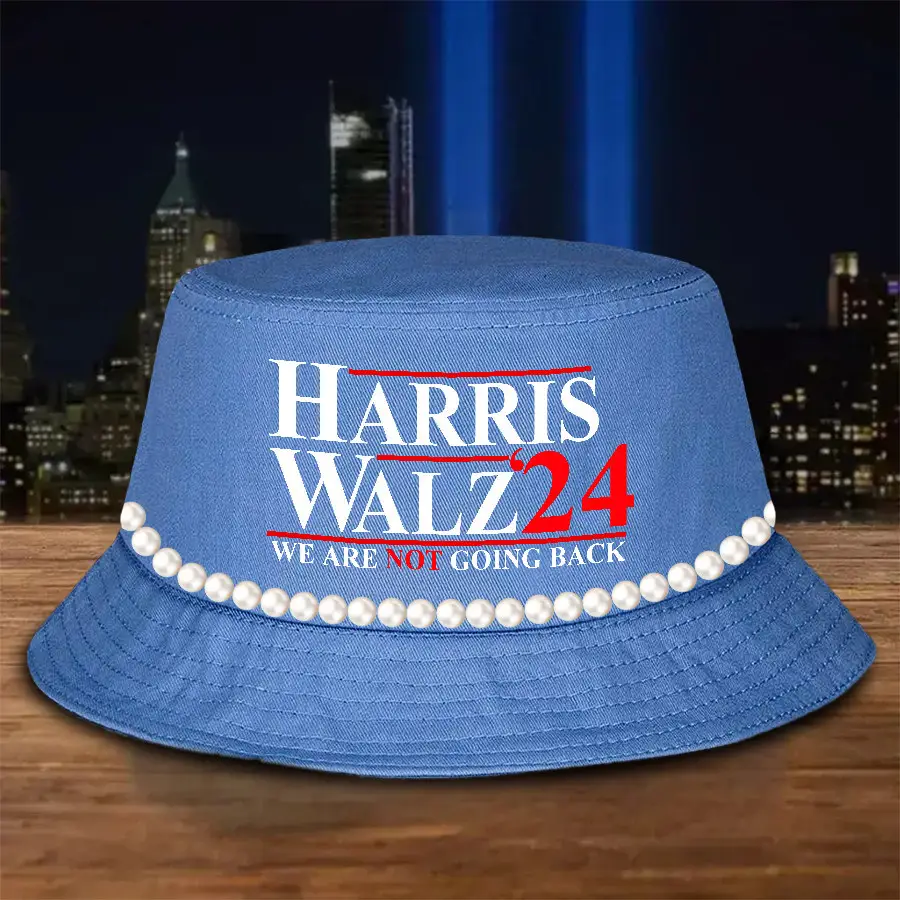 Harris Walz 24 We Are Not Going Back Bucket Hat Harris Walz Campaign 2024 Election Hat Gifts