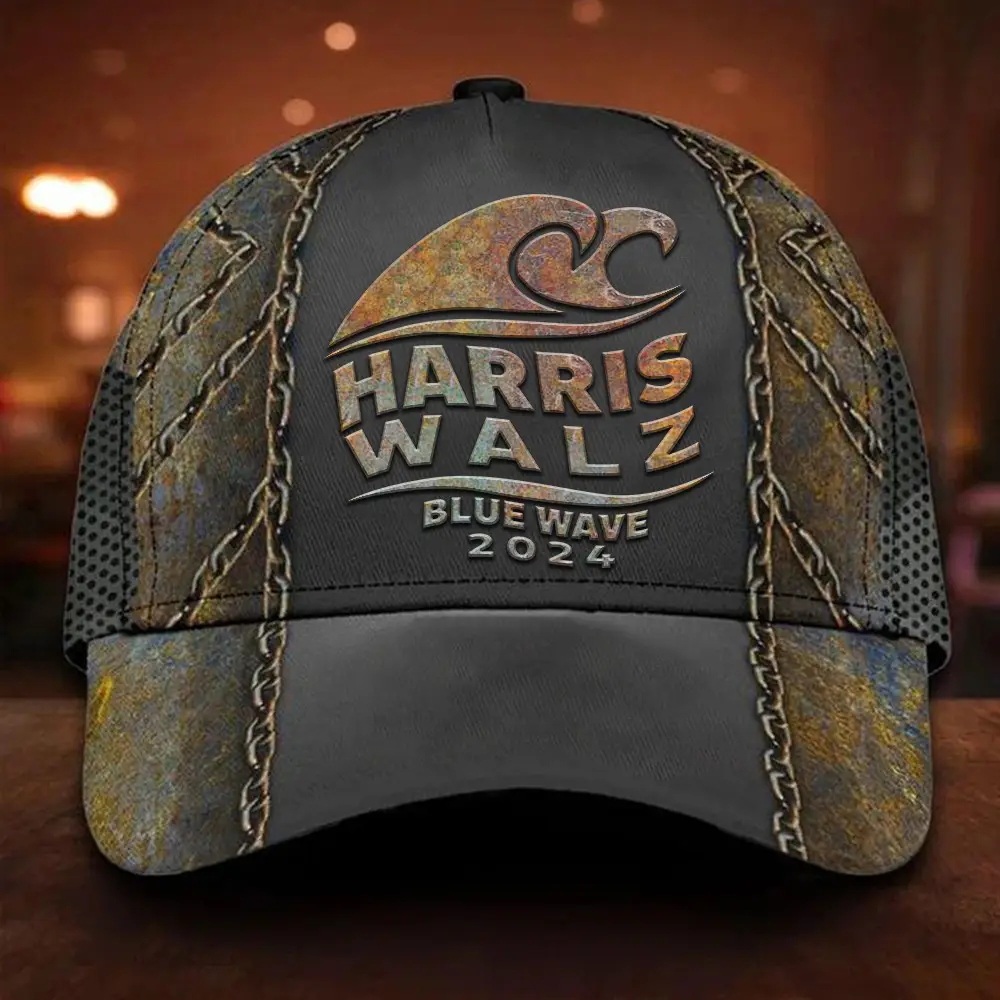 Harris Walz Blue Wave 2024 Hat Harris Walz Hat Vote Blue Merch For Supporters