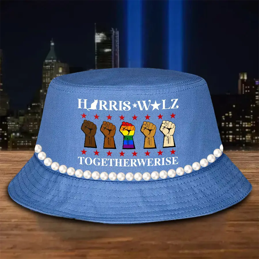 Harris Walz Bucket Hat Together We Rise Kamala Harris For President Supporter Hat Gifts For Her