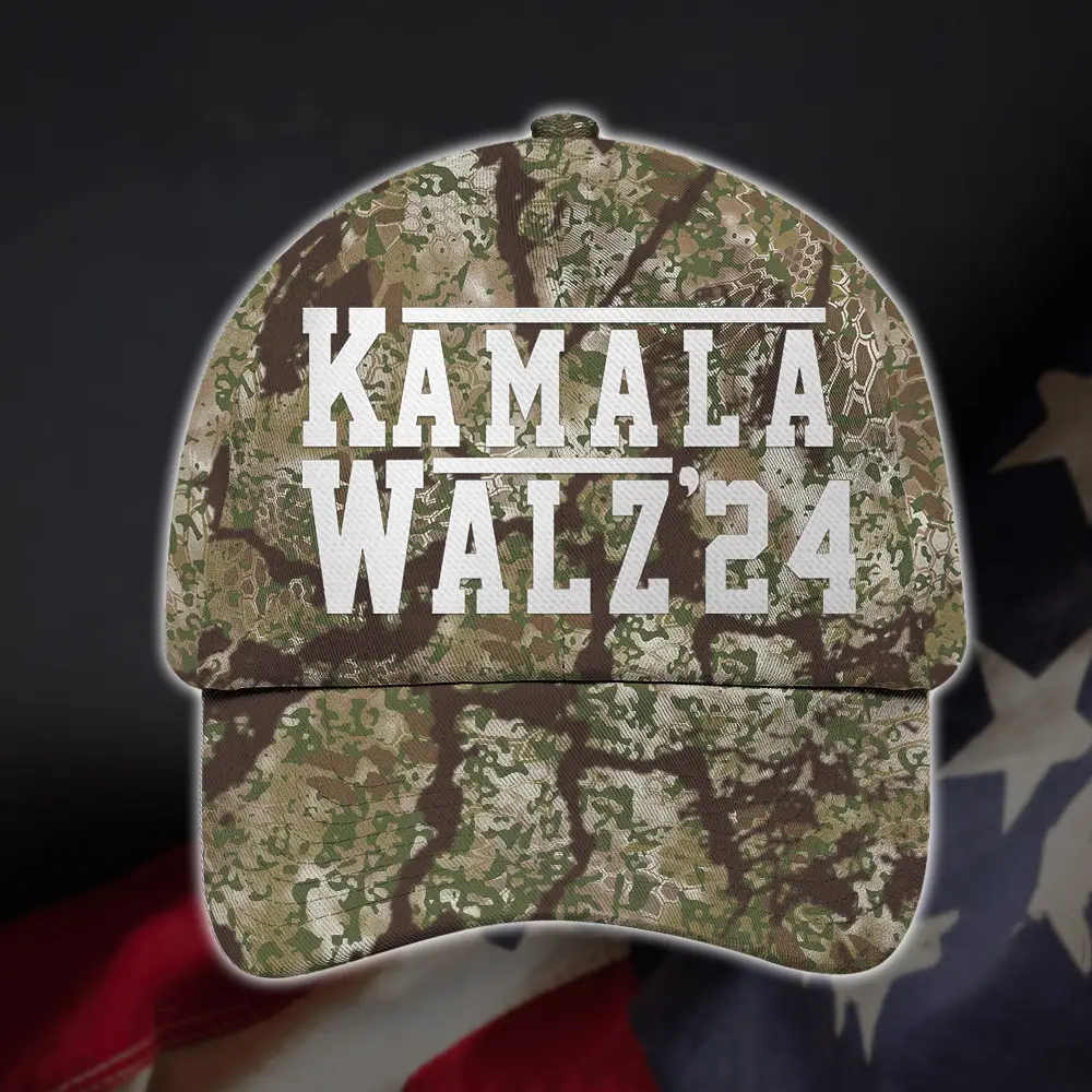 Harris Walz Camo Hat 2024 President Campaign Harris Walz Merchandise Gifts For Daddy