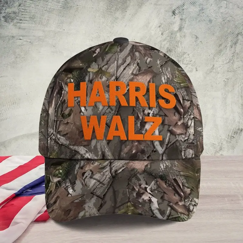 Harris Walz Camo Hat Democrats Campaign Harris-Walz Printed Camo Hat For Supporters