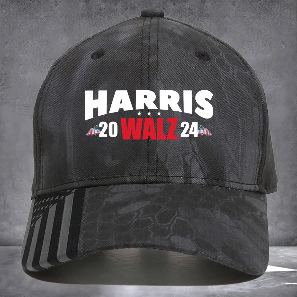 Harris Walz Camo Hat Harris For President 2024 Democrat Hat Gifts For Father