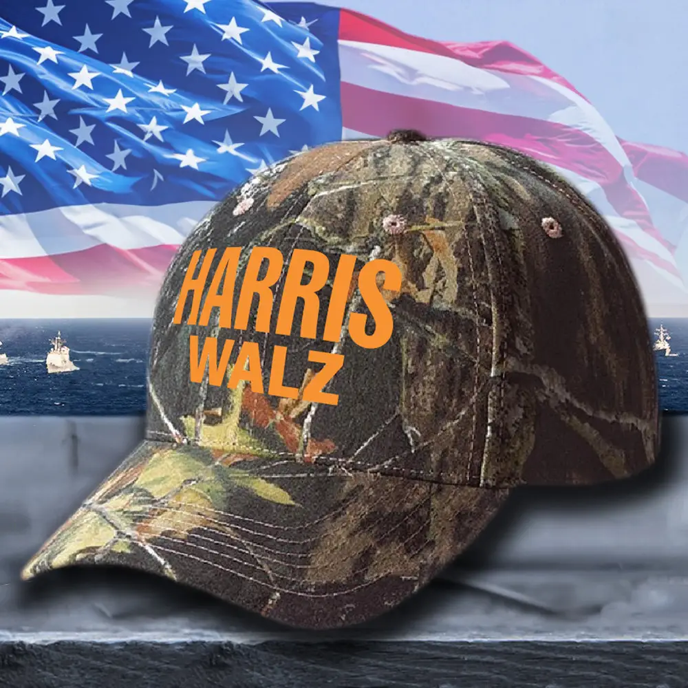 Harris-Walz Camo Hat President Campaign Harris Walz 2024 Camo Hat Gifts For Him