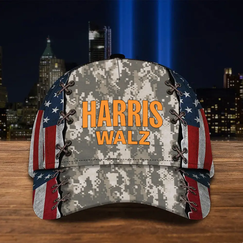 Harris-Walz Camo Hat Vote For Harris Walz 2024 American Flag Hat Gifts For Him Harris-Walz Camo Hat Vote For Harris Walz 2024 American Flag Hat Gifts For Him - Image 1