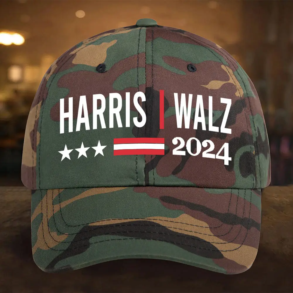 Harris Walz Camouflage Hat Kamala Walz 2024 Political Campaign Hat Gifts For Democrats
