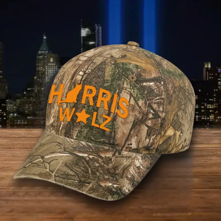 Harris Walz Cap Mossy Oak Camo Kamala Harris For President 2024 Baseball Cap