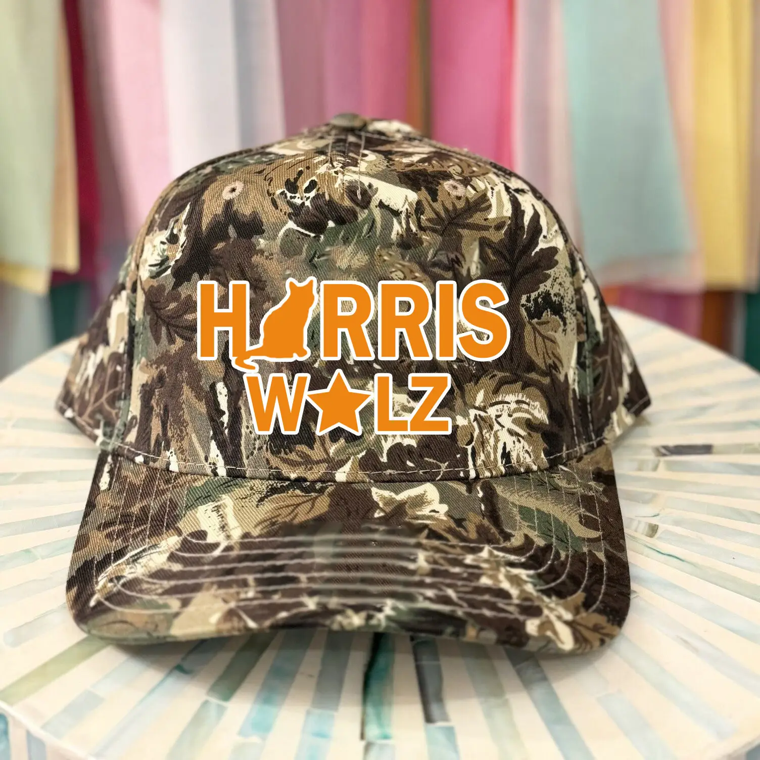 Harris Walz Cap Otto Camouflage Harris Walz '24 Hat For Boy For Girl
