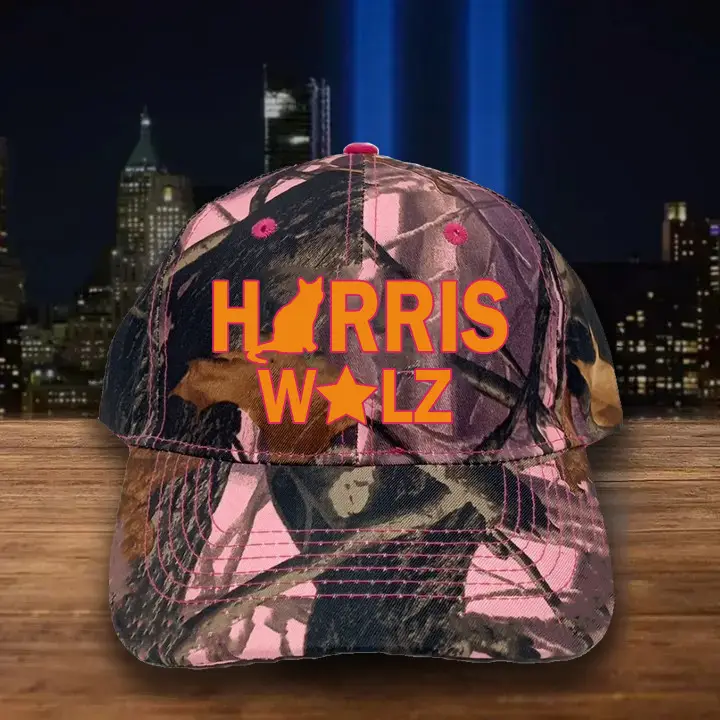 Harris Walz Cap Pink Mossy Oak Camo Harris Walz 2024 Political Campaign Merch