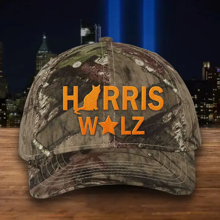 Harris Walz Embroidered Baseball Mossy Oak Camo Cap Harris Walz 2024 Hat Gifts For Supporters
