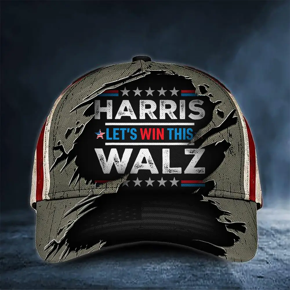 Harris Walz Let's Win This Hat Harris Walz Hat MAGA 2024 Patriotic Hat