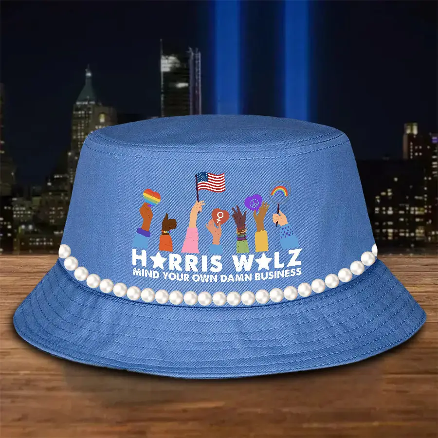 Harris Walz Mind Your Own Damn Business Bucket Hat Harris Walz Campaign President Election Hat