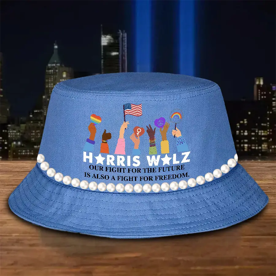 Harris Walz Our fight for the FUTURE is also a fight for FREEDOM Bucket Hat