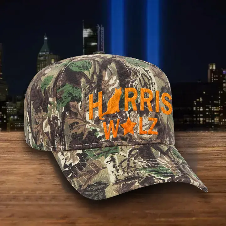 Harris Walz'24 Embroidered Otto Camouflage Hat Harris Walz Support Hat Harris Walz'24 Embroidered Otto Camouflage Hat Harris Walz Support Hat - Image 1