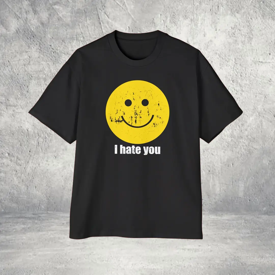 Harry Styles I Hate You Shirt Viral Smiley Face SNL Tee Funny Gift for Bestie