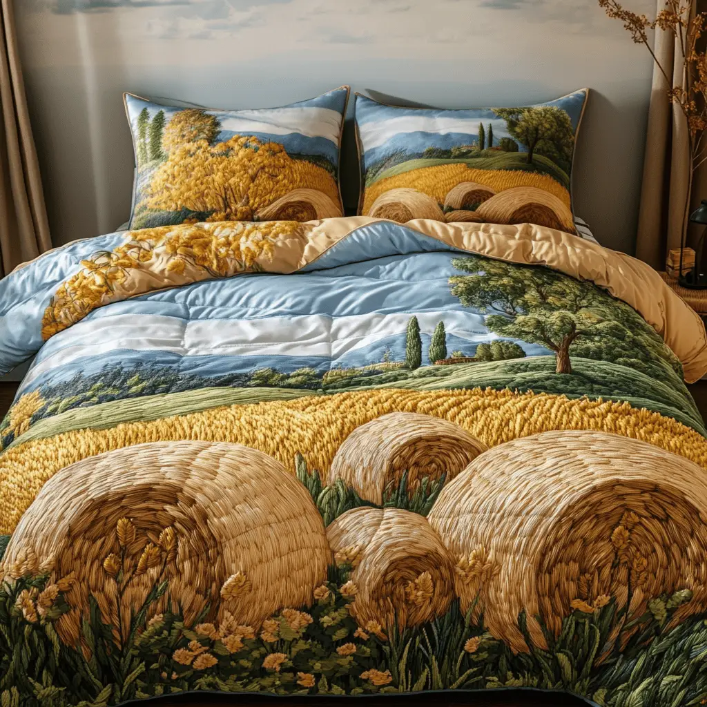 Harvest Dreams Quilted Bedding Set Bed Room Decoration Christmas Gift Ideas For Wife
