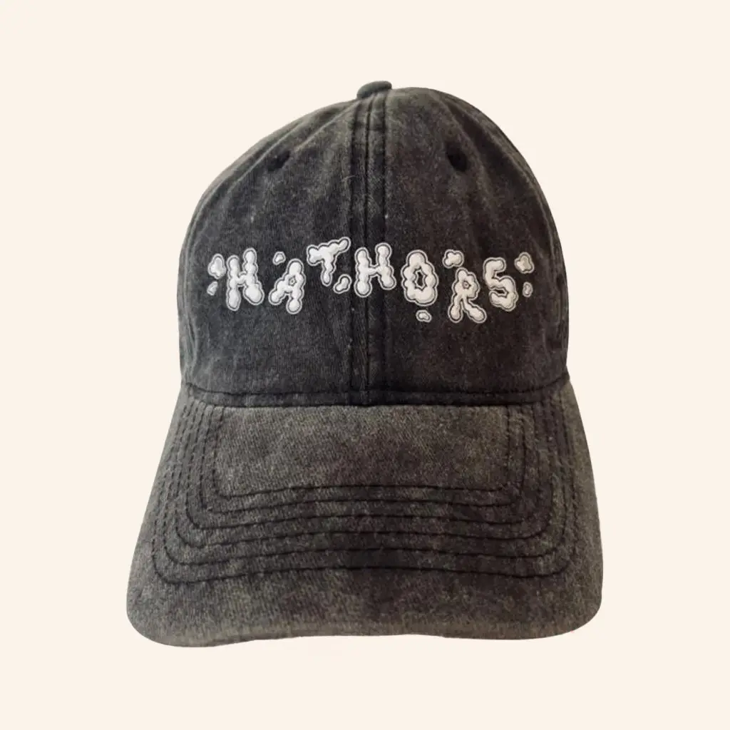 Hathors Merch Clouds Washed Out Baseball Hat Embroidered Gifts For Friends -WearandDecor