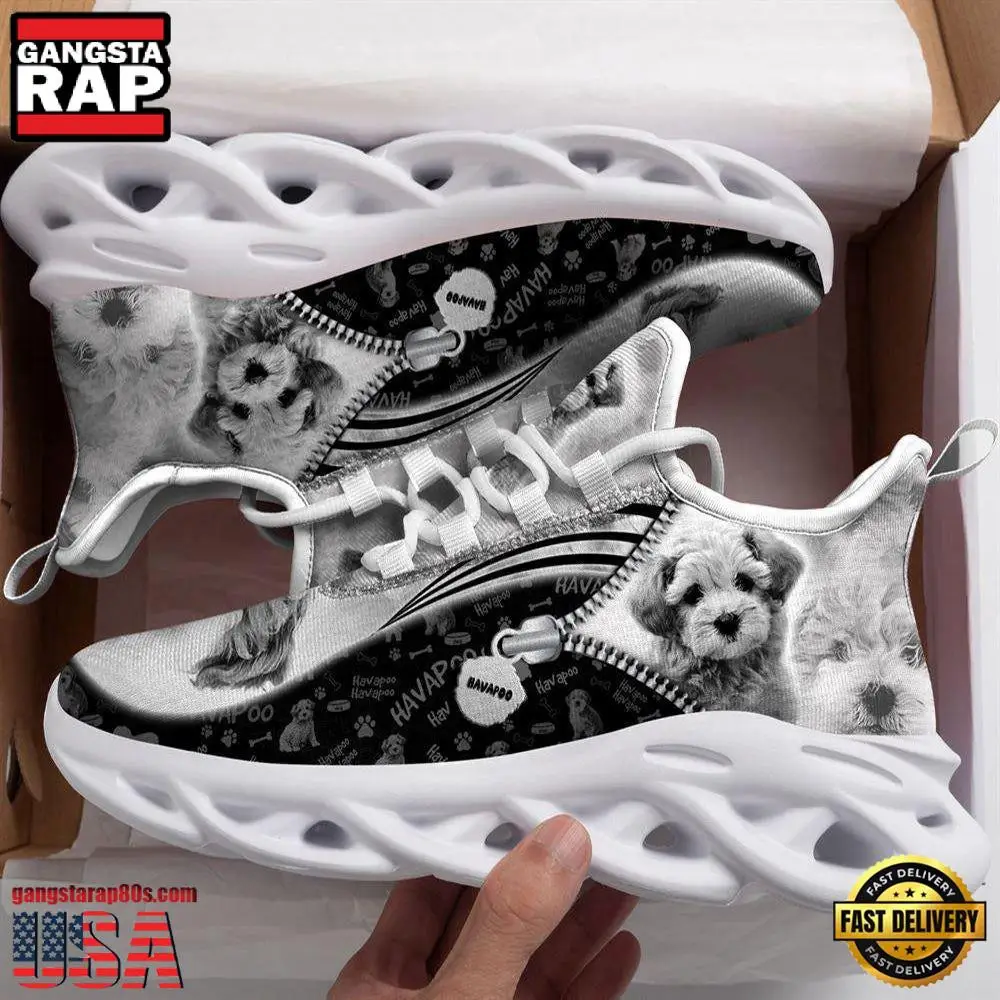 Havapoo Sketch Dogs Lover Air Max Shoes Air Cushion Sneakers, Running Sneakers