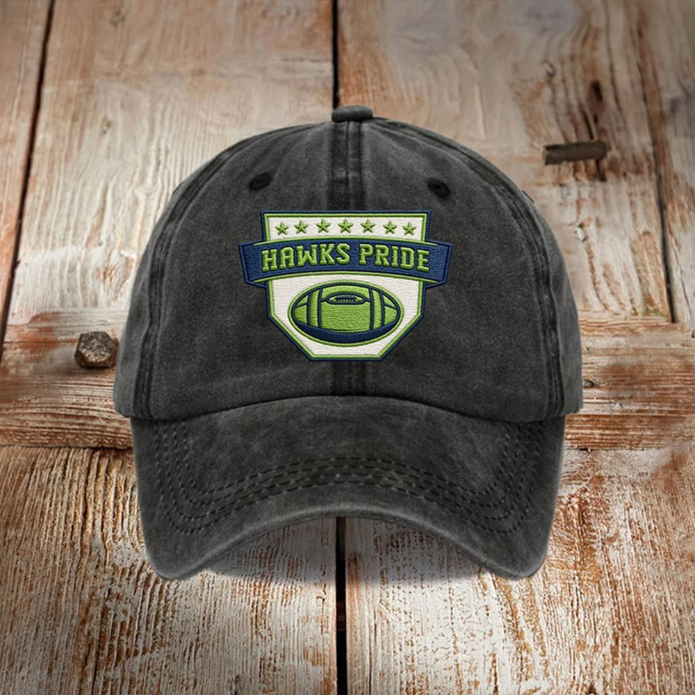 Hawks Pride Football Hat Seattle Seahawks Baseball Cap Football Gear Hawks Pride Football Hat Seattle Seahawks Baseball Cap Football Gear - Image 1
