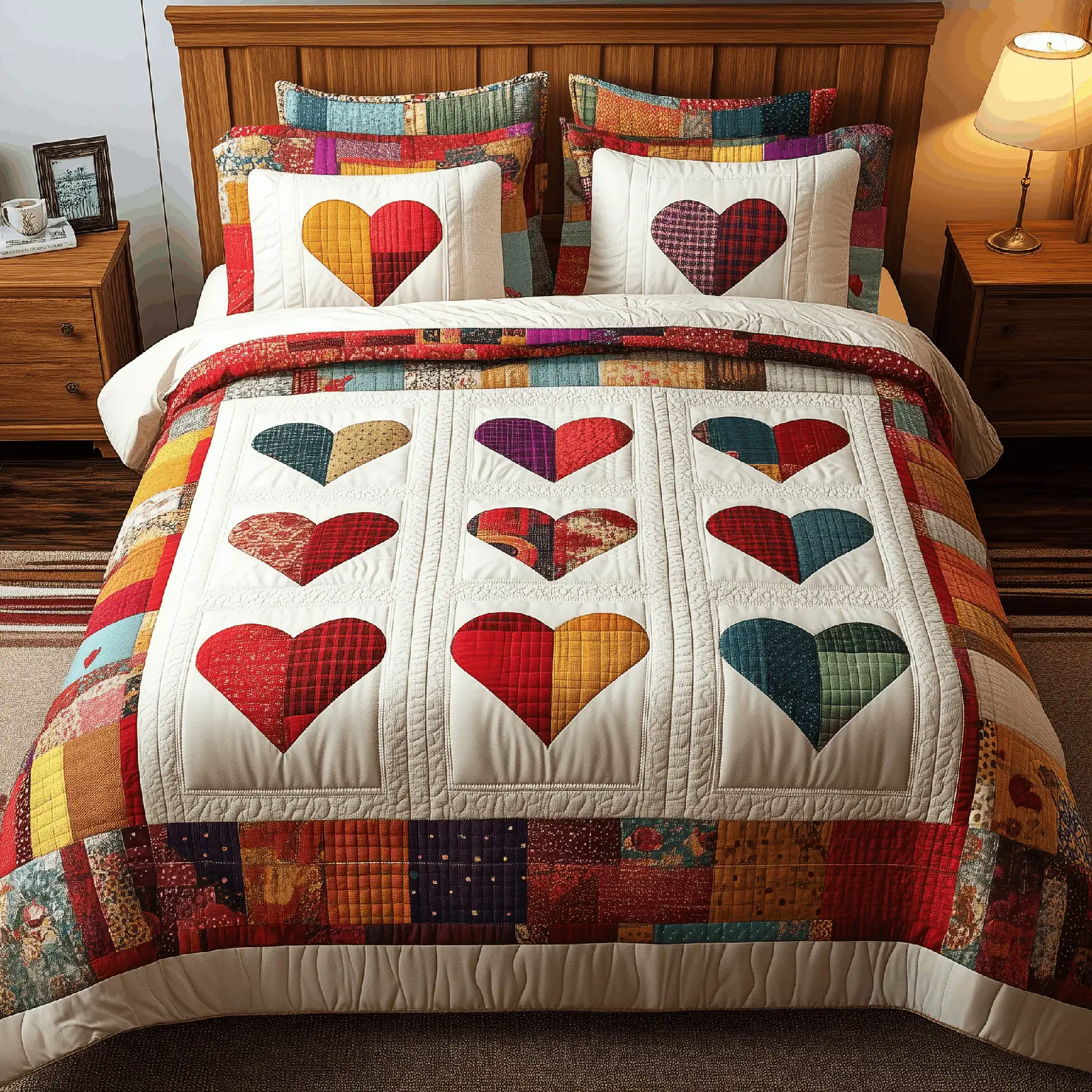 Heart By Heart Quilted Bedding Set Room Decor Ideas Unique Valentine's Day Ideas