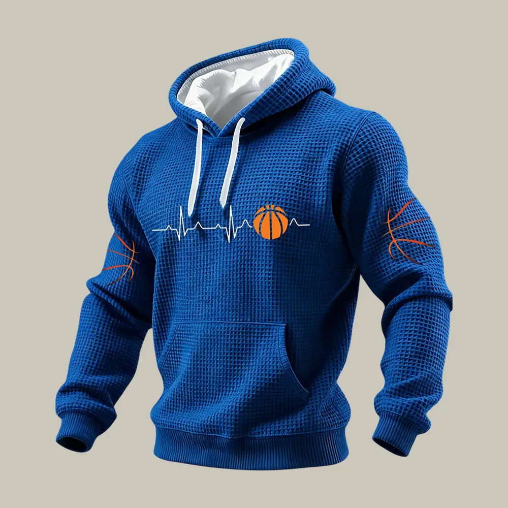 Heartbeat Basketball Hoodie Game Day Apparel Unique Gift For Game Day Heartbeat Basketball Hoodie Game Day Apparel Unique Gift For Game Day - Image 1