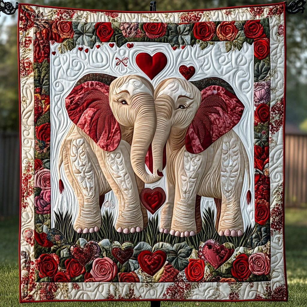 Heartfelt Elephant Quilted Blanket Viral Home Decor Valentines Gift Idea For Husband