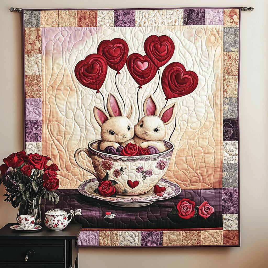 Heartfelt Fur Quilted Blanket Aesthetic Home Decor Valentines Gifts Idea For Her Heartfelt Fur Quilted Blanket Aesthetic Home Decor Valentines Gifts Idea For Her - Image 1