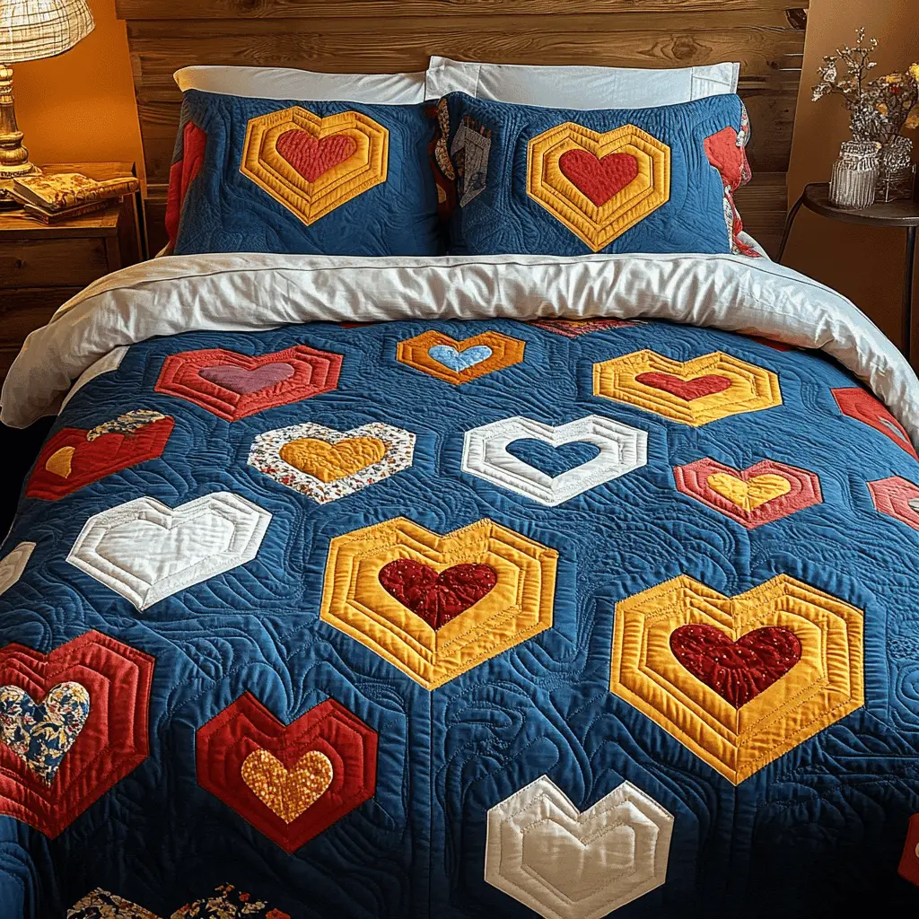 Heartfelt Harmony Quilted Bedding Set Baby Alma Heart Cute Bedroom Ideas For Boyfriend