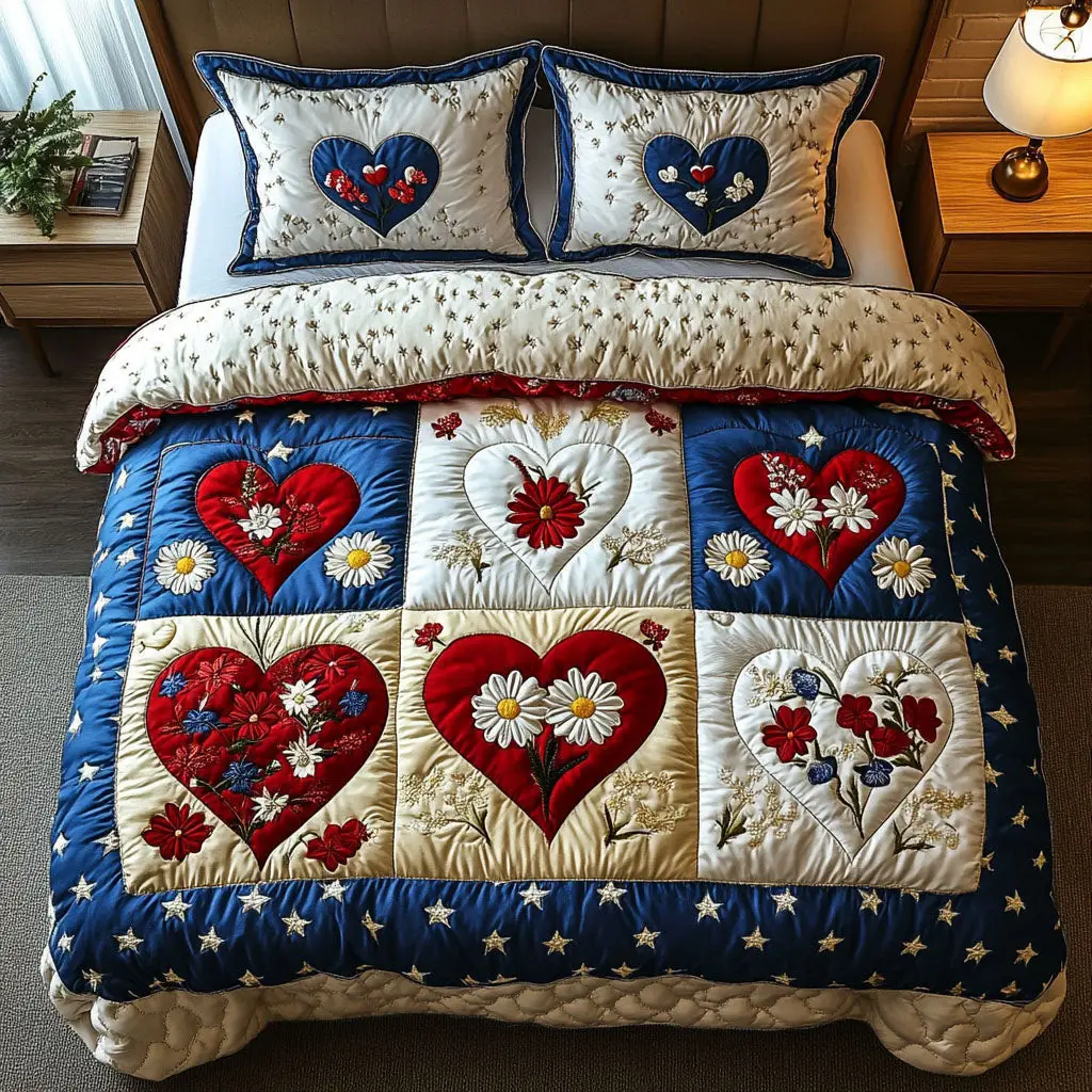 Heartland Bloom  Quilted Bedding Set  Best Comforter Sets 4Th Of July Neighbor Gifts