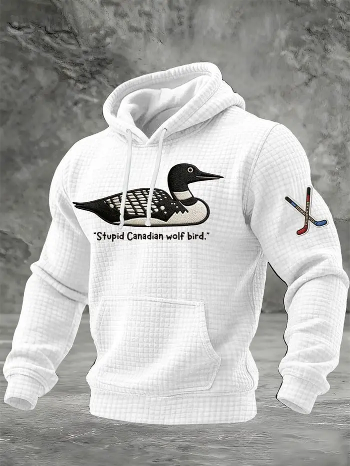 Heated Rivalry Hoodie Stupid Canadian Wolf Bird Hooded Sweatshirt Romance Ice Hockey Apparel
