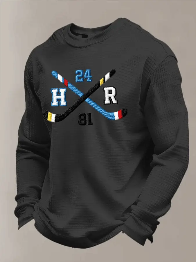 Heated Rivalry Merch Hockey Romance Waffle Sweatshirt Hockey Gift for Husband