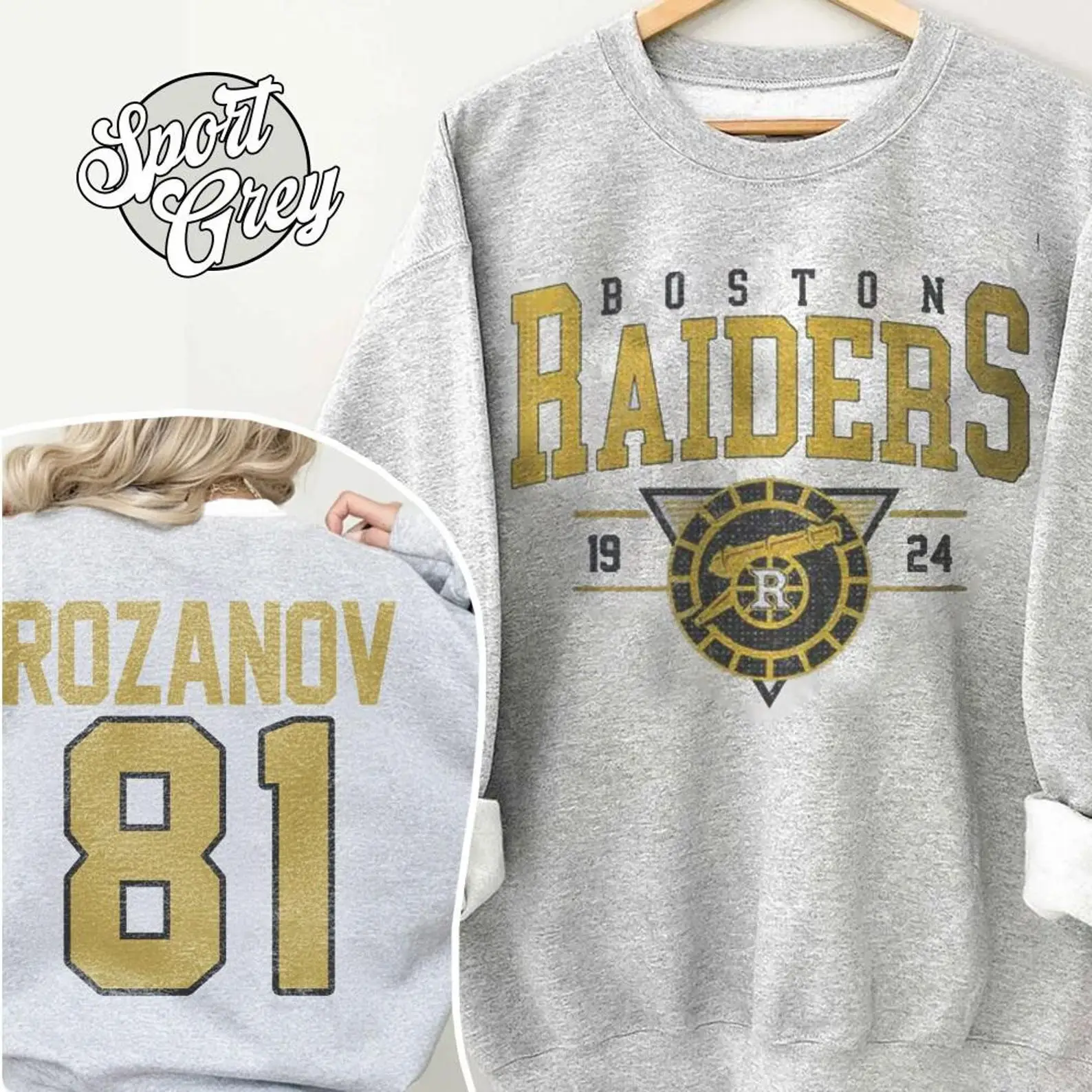 Heated Rivalry Merch Ilya Rozanov #81 Boston Raiders Crewneck Vintage Gift Ideas