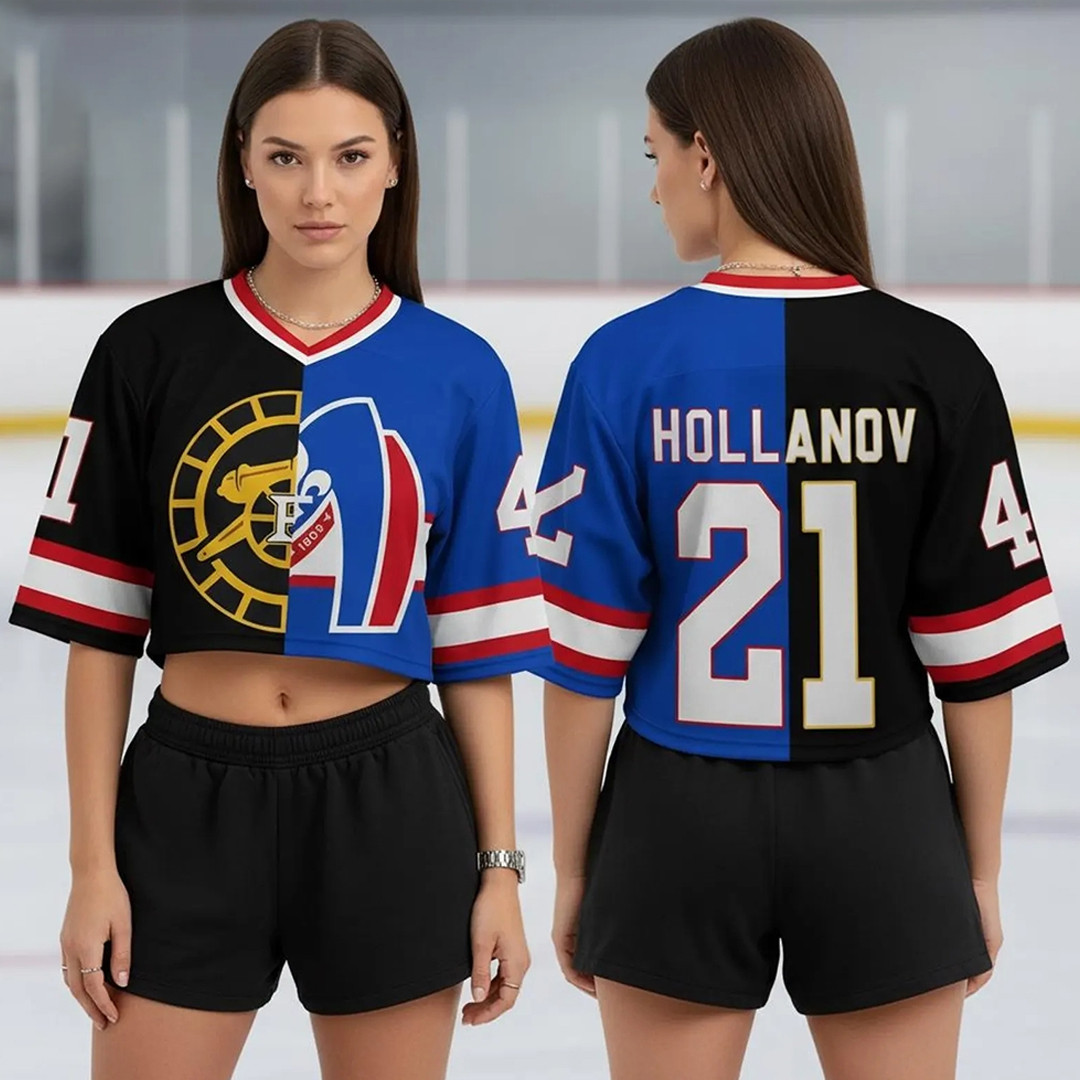 Heated Rivalry Rozanov And Hollander Crop Top Football Split Jersey Gift for Bestie