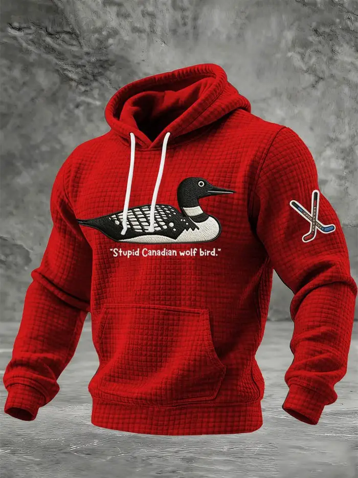 Heated Rivalry Stupid Canadian Wolf Bird Hoodie Gay Hockey Romance Fan Clothing