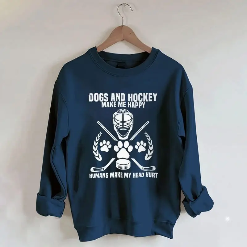 Heated Rivalry Sweatshirt Dogs And Hockey Make Me Happy Humans Make Me Head Hurt Merch Gifts Heated Rivalry Sweatshirt Dogs And Hockey Make Me Happy Humans Make Me Head Hurt Merch Gifts - Image 1
