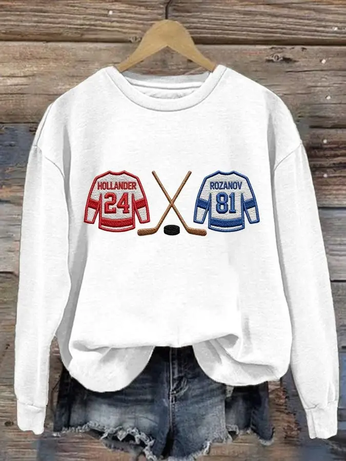 Heated Rivalry Sweatshirt Rozanov 81 Hollander 24 Gay Hockey Romance Apparel Gifts For Fans