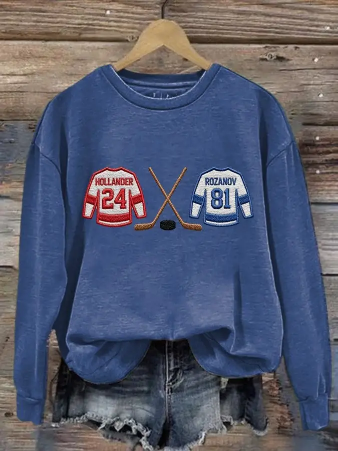 Heated Rivalry Sweatshirt Rozanov 81 Hollander 24 Romance Ice Hockey Fan Merch Gifts