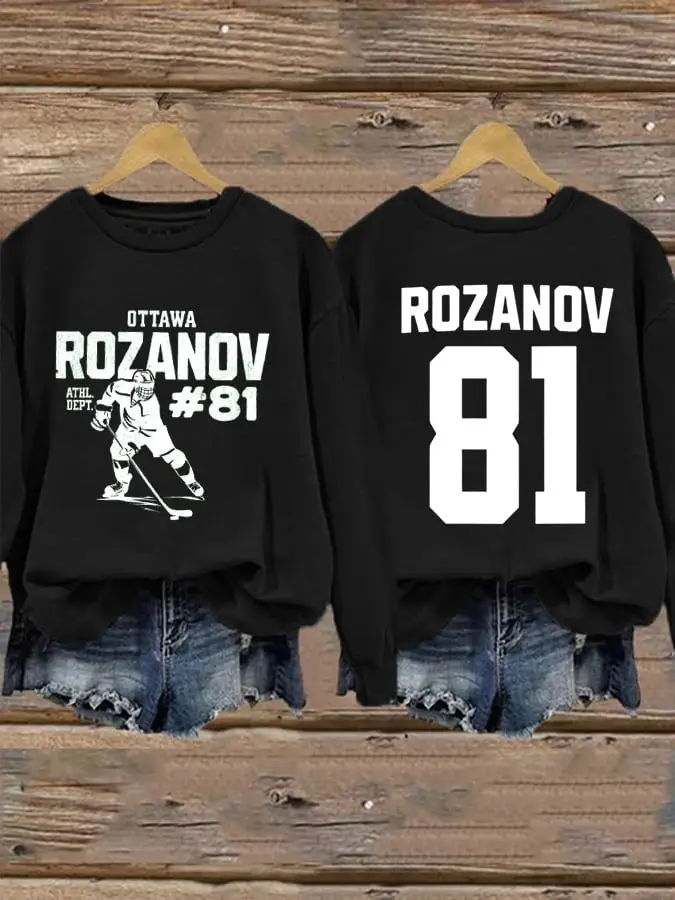 Heated Rivalry Sweatshirt Women's Team Ilya Rozanov 81 Romance Hockey Merch Gifts For Her