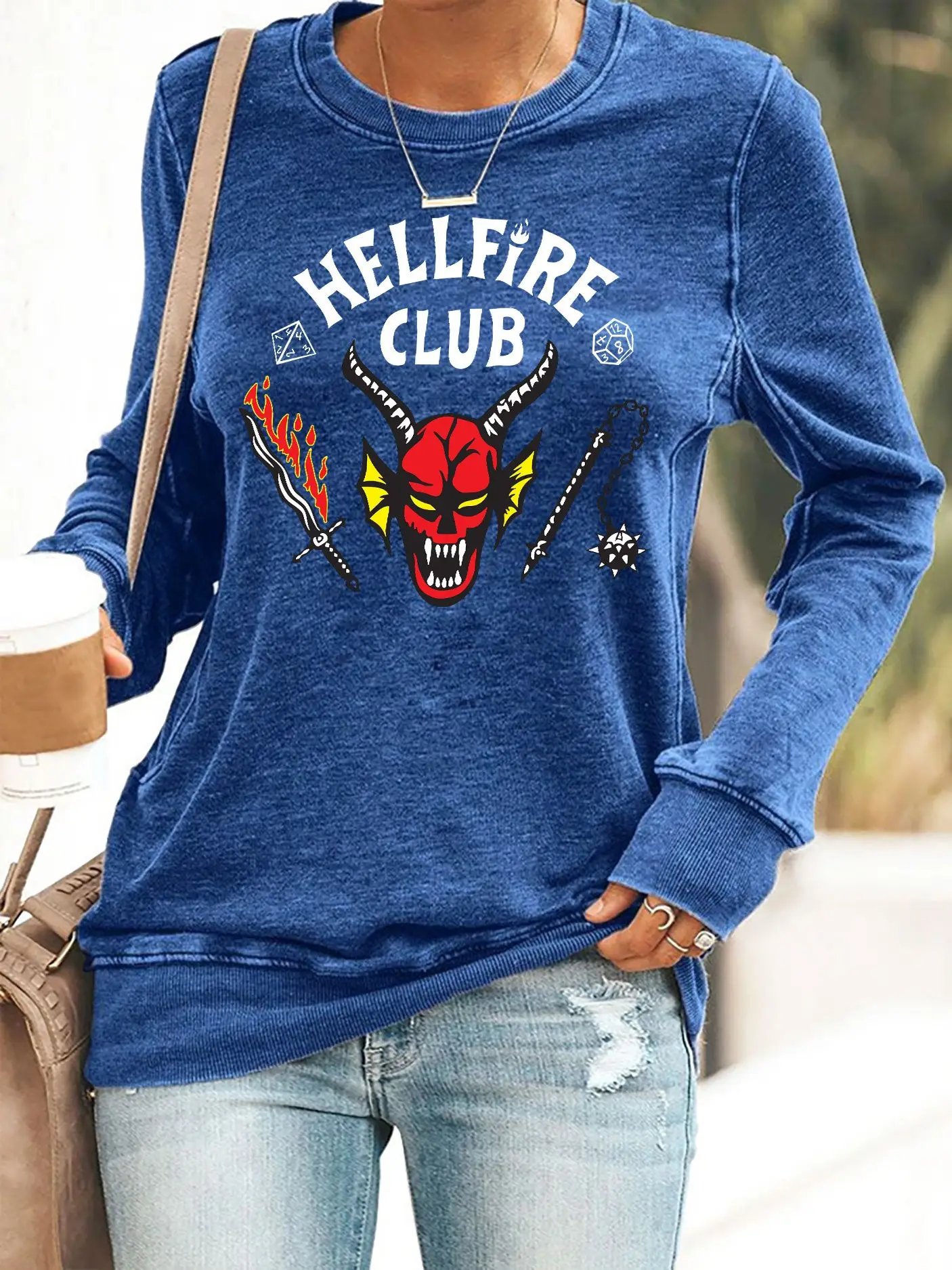Hellfire Club Stranger Things 2025 Merch Sweatshirt Demogorgon Hellfire Club Apparel Gift Ideas