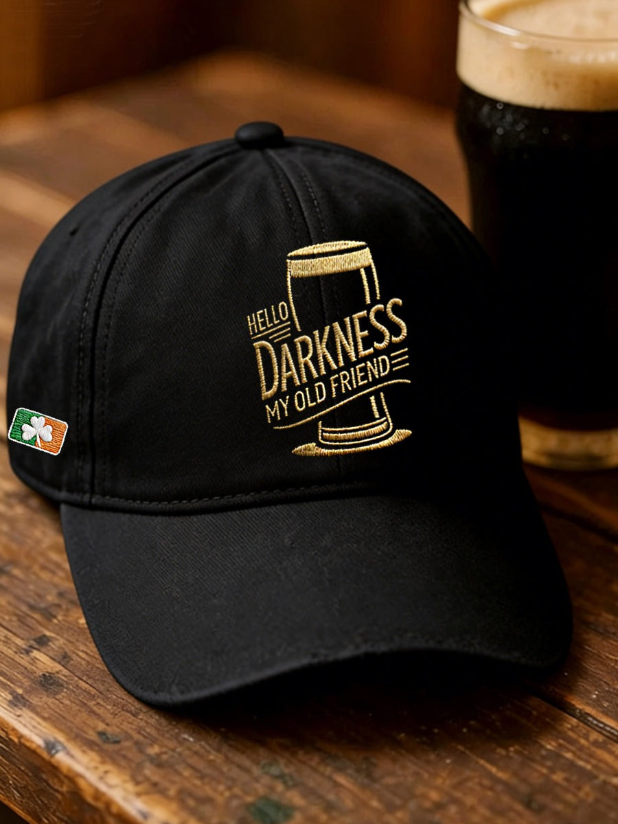 Hello Darkness My Old Friend Hat Print St Patrick Day Unisex Gift for Irish Friends