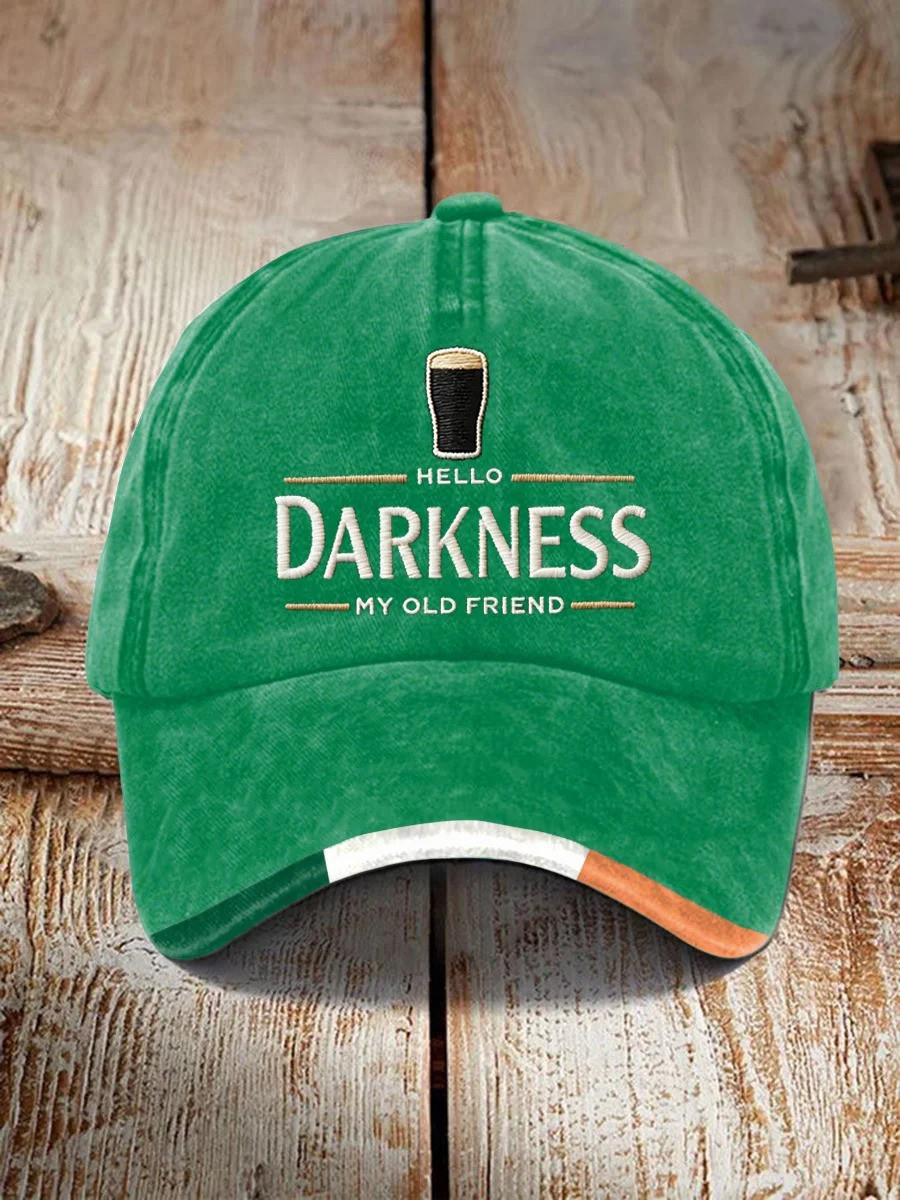 Hello Darkness My Old Friend Hat St Patrick’s Day Ball Cap Merch Gifts For Irish