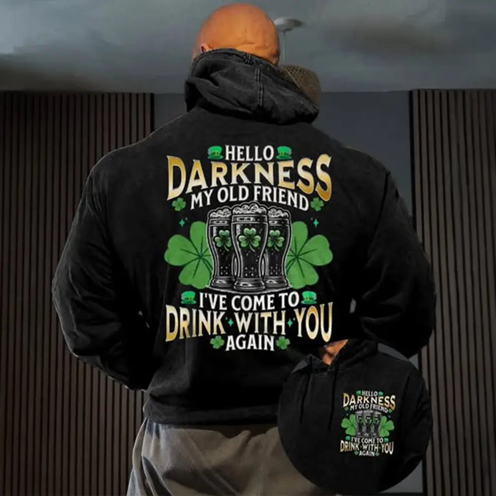Hello Darkness My Old Friend Hoodie Guinness Beer Hoodie Best Saint Patrick's Day Present