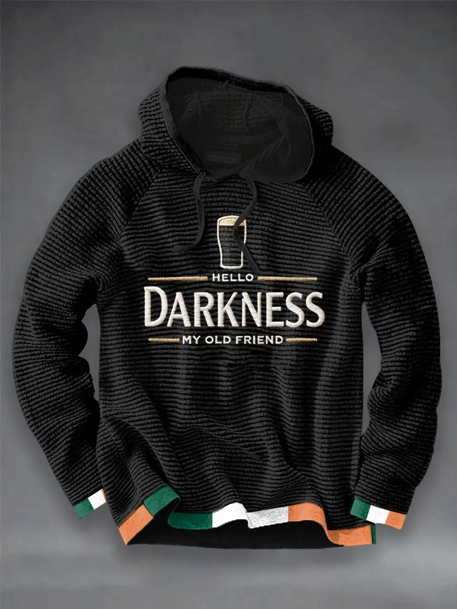 Hello Darkness My Old Friend Hoodie Waffle St Patrick Day Outfits