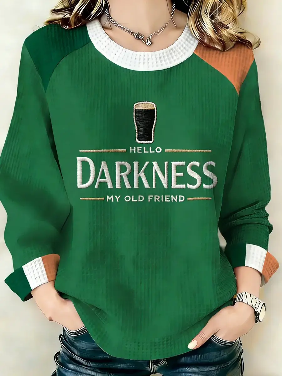 Hello Darkness My Old Friend Sweatshirt Women’s Saint Patricks Day Clothes Gifts For Her