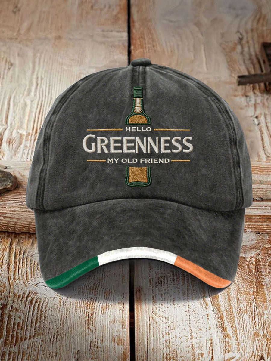 Hello Greenness My Old Friend Irish Jameson Whiskey Hat Print Saint Patrick's Day Gift
